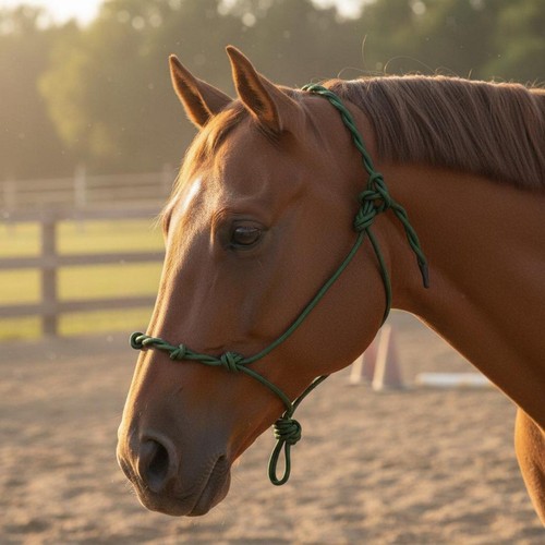 Rope halter braided crown - halter,
